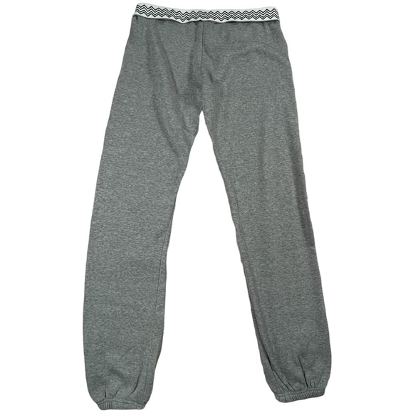 Thrill size Xl grey sweatpants joggers with blue & orange love with rhinestones - Picture 6 of 10